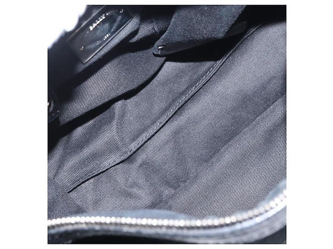 BALLY Borsa a Spalla in Pelle Scamosciata Nera Argento Auth BA6459 Nero - vista 18