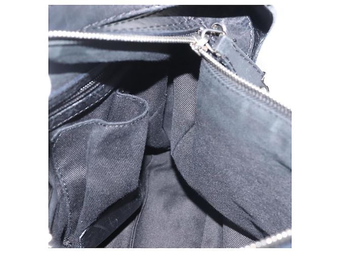 BALLY Borsa a Spalla in Pelle Scamosciata Nera Argento Auth BA6459 Nero - vista 19