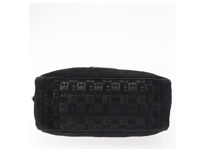 BALLY Borsa a Spalla in Pelle Scamosciata Nera Argento Auth BA6459 Nero - vista 9