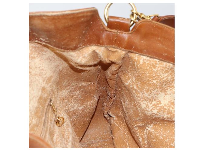 Borsa a mano in pelle GUCCI Bamboo 2 in 1 Beige Argento 001 1577 Auth 143268 - vista 18