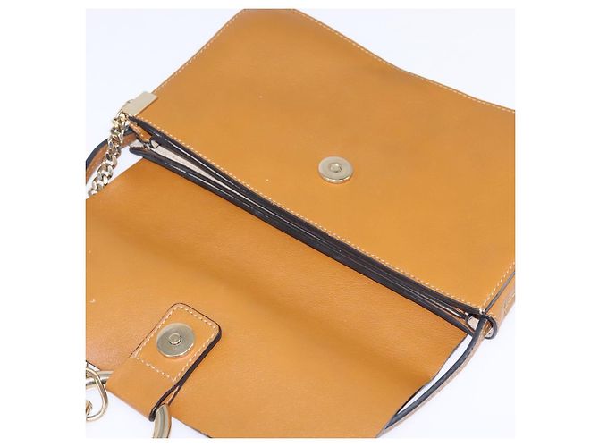 Chloé Borsa a Spalla Chloe Fay in Pelle Scamosciata Beige Oro Auth BA5749 D'oro - vista 10