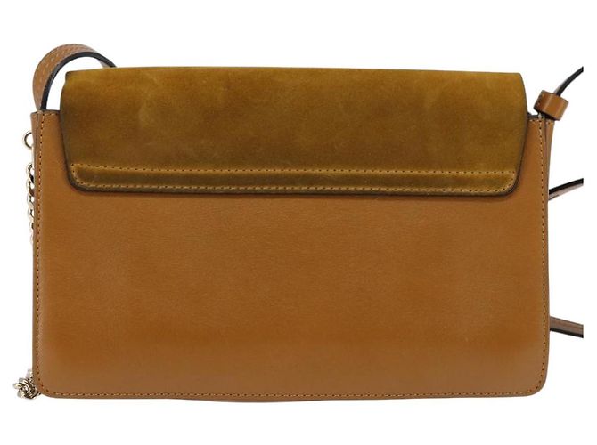 Chloé Borsa a Spalla Chloe Fay in Pelle Scamosciata Beige Oro Auth BA5749 D'oro - vista 2