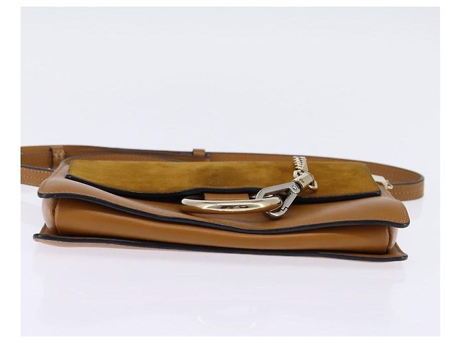 Chloé Borsa a Spalla Chloe Fay in Pelle Scamosciata Beige Oro Auth BA5749 D'oro - vista 5