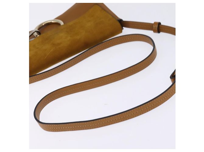 Chloé Borsa a Spalla Chloe Fay in Pelle Scamosciata Beige Oro Auth BA5749 D'oro - vista 7