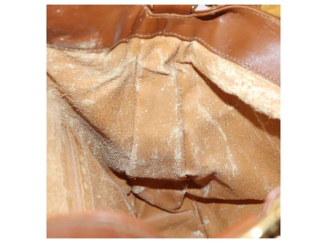 Borsa a Spalla Gucci Bamboo in Pelle 2 in 1 Marrone Oro 001 1781 1577 Auth 140200 - vista 19