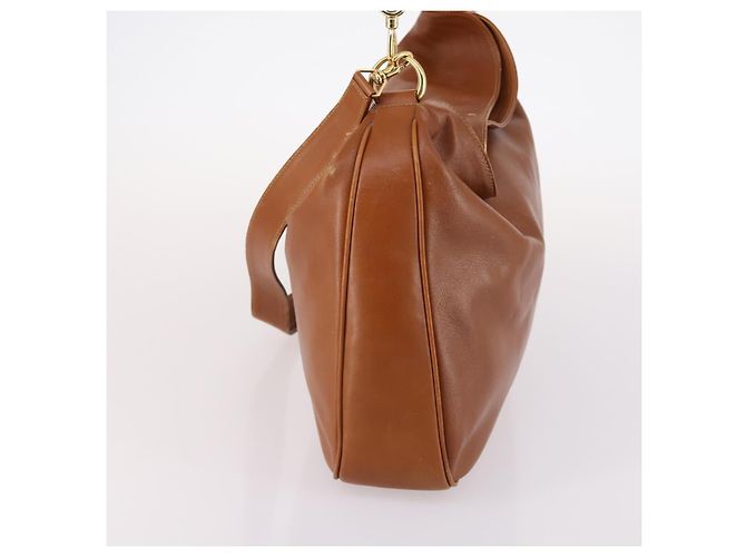 Borsa a Spalla Gucci Bamboo in Pelle 2 in 1 Marrone Oro 001 1781 1577 Auth 140200 - vista 3