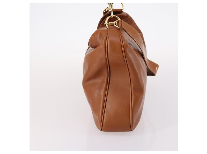 Borsa a Spalla Gucci Bamboo in Pelle 2 in 1 Marrone Oro 001 1781 1577 Auth 140200 - vista 4