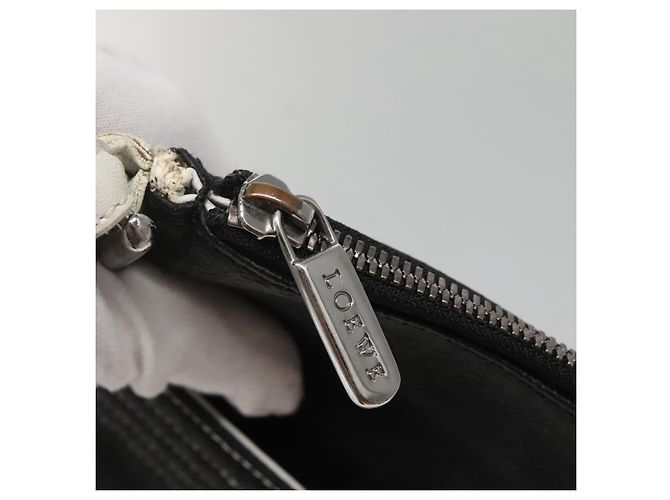 Borsa a Spalla LOEWE PVC Nero Argento Auth 141812 - vista 10