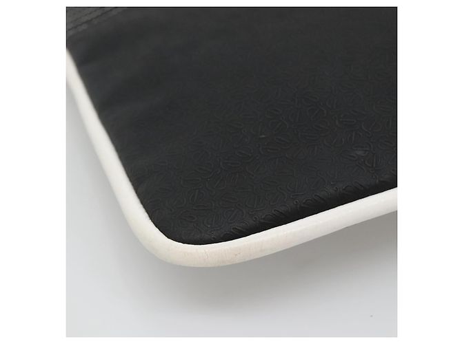Borsa a Spalla LOEWE PVC Nero Argento Auth 141812 - vista 14