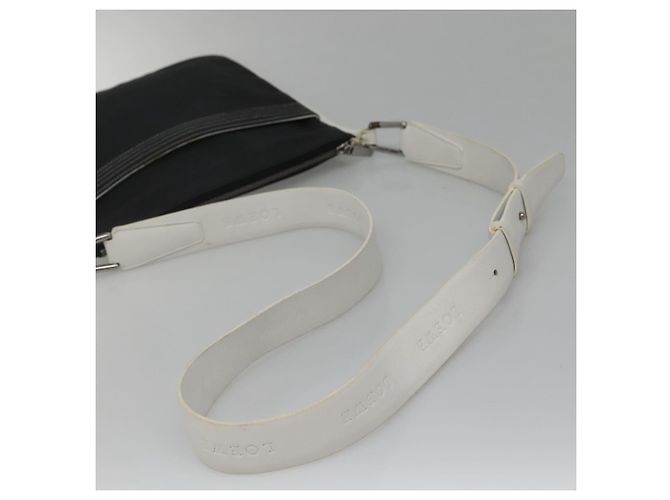 Borsa a Spalla LOEWE PVC Nero Argento Auth 141812 - vista 7