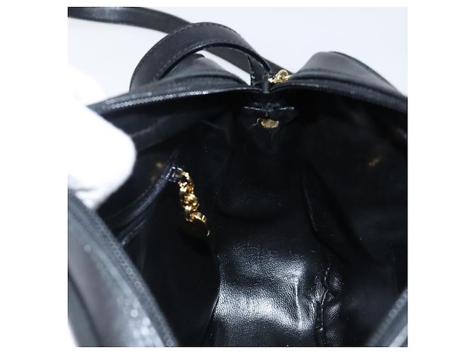 Borsa a Spalla Vala in Pelle Nera e Oro Auth BA5962 di Salvatore Ferragamo Nero D'oro - vista 18