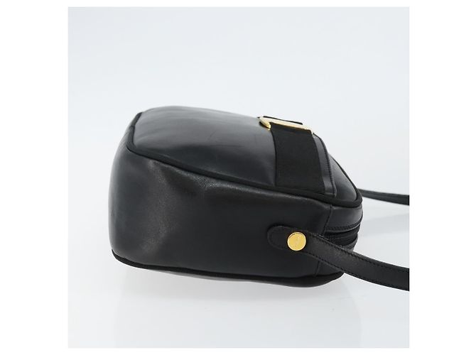 Borsa a Spalla Vala in Pelle Nera e Oro Auth BA5962 di Salvatore Ferragamo Nero D'oro - vista 3