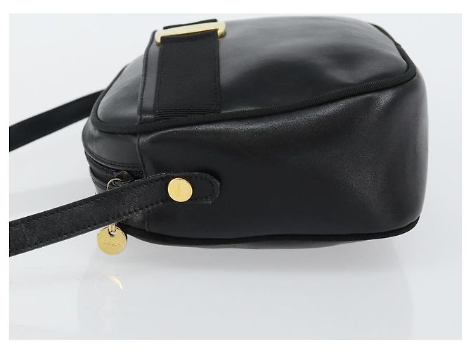 Borsa a Spalla Vala in Pelle Nera e Oro Auth BA5962 di Salvatore Ferragamo Nero D'oro - vista 4