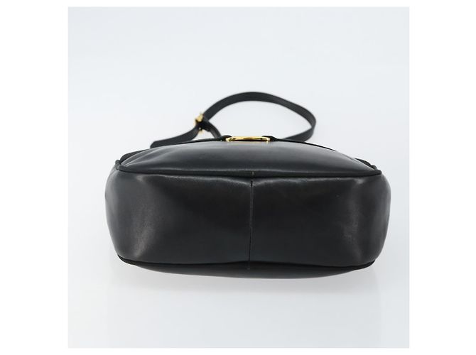 Borsa a Spalla Vala in Pelle Nera e Oro Auth BA5962 di Salvatore Ferragamo Nero D'oro - vista 5