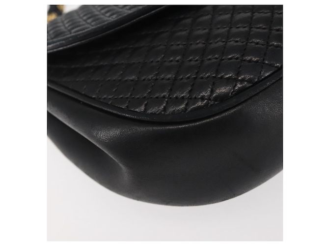 BALLY Borsa a Spalla con Catena Pelle Nera Oro Auth BA5751 Nero D'oro - vista 15