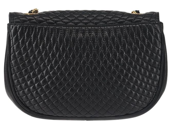 BALLY Borsa a Spalla con Catena Pelle Nera Oro Auth BA5751 Nero D'oro - vista 2