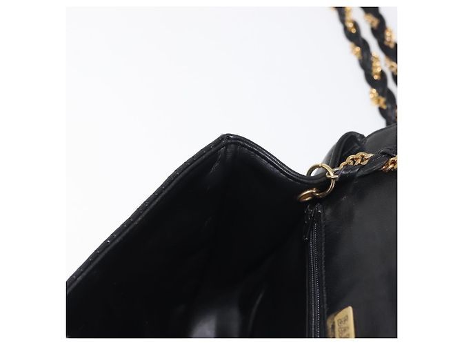 BALLY Borsa a Spalla con Catena Pelle Nera Oro Auth BA5751 Nero D'oro - vista 20