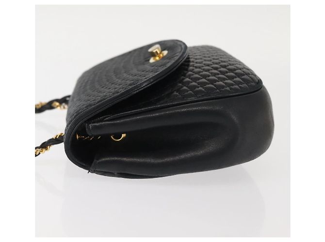 BALLY Borsa a Spalla con Catena Pelle Nera Oro Auth BA5751 Nero D'oro - vista 4