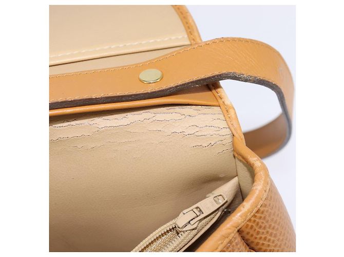 Borsa a Spalla Christian Dior in Pelle Beige Oro Auth BA5737 D'oro - vista 11