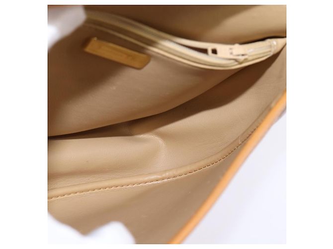 Borsa a Spalla Christian Dior in Pelle Beige Oro Auth BA5737 D'oro - vista 18