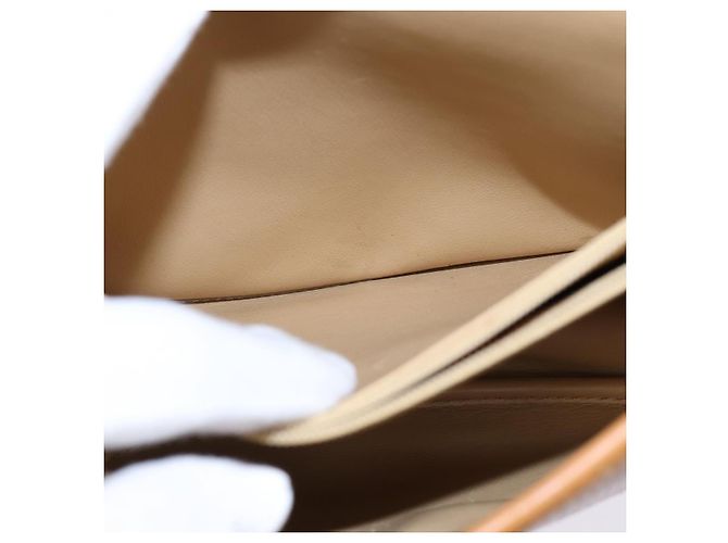 Borsa a Spalla Christian Dior in Pelle Beige Oro Auth BA5737 D'oro - vista 21