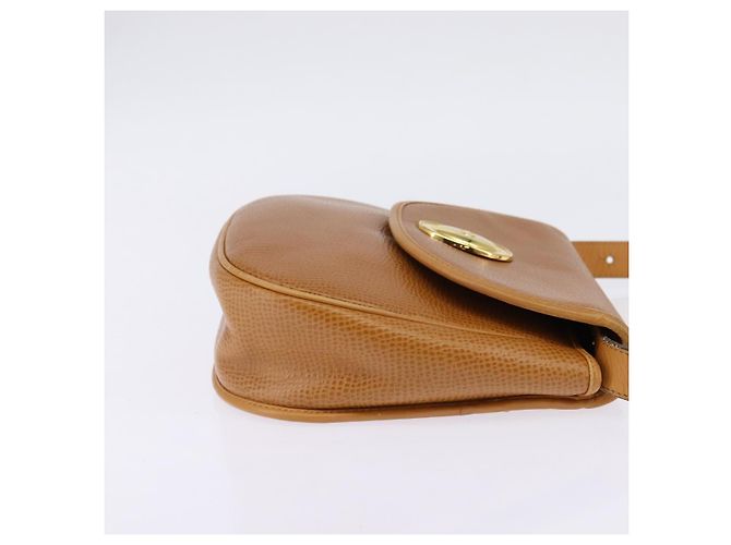 Borsa a Spalla Christian Dior in Pelle Beige Oro Auth BA5737 D'oro - vista 4