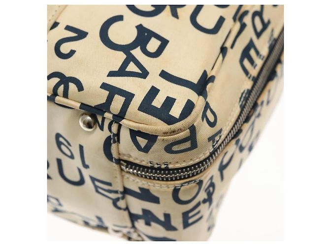 CHANEL Bisy Linie Tote Bag aus Canvas Weiß CC Auth 141391 - Ansicht 14