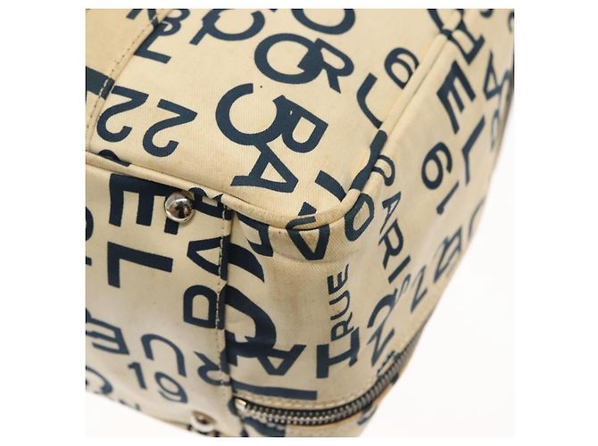 CHANEL Bisy Linie Tote Bag aus Canvas Weiß CC Auth 141391 - Ansicht 16