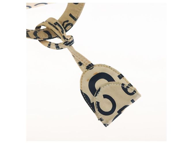 CHANEL Bisy Linie Tote Bag aus Canvas Weiß CC Auth 141391 - Ansicht 18