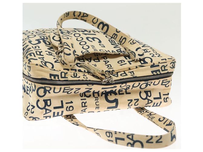 CHANEL Bisy Linie Tote Bag aus Canvas Weiß CC Auth 141391 - Ansicht 6