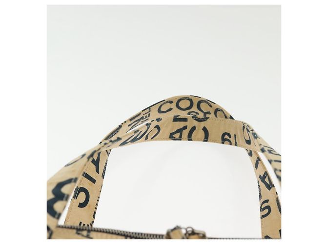 CHANEL Bisy Linie Tote Bag aus Canvas Weiß CC Auth 141391 - Ansicht 8
