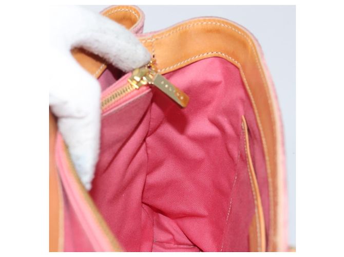 Céline Borsa a mano in tela Macadam C di CELINE in suede rosa e oro Auth bs29469 D'oro - vista 19