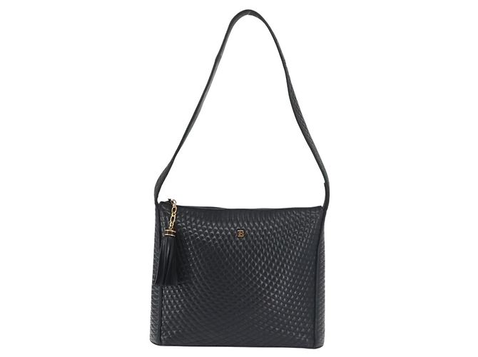 Bally Borsa a Spalla in Pelle Blu Navy Oro Auth BA5894 D'oro - vista 13