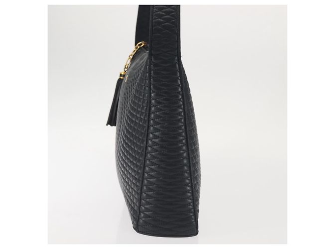 Bally Borsa a Spalla in Pelle Blu Navy Oro Auth BA5894 D'oro - vista 3