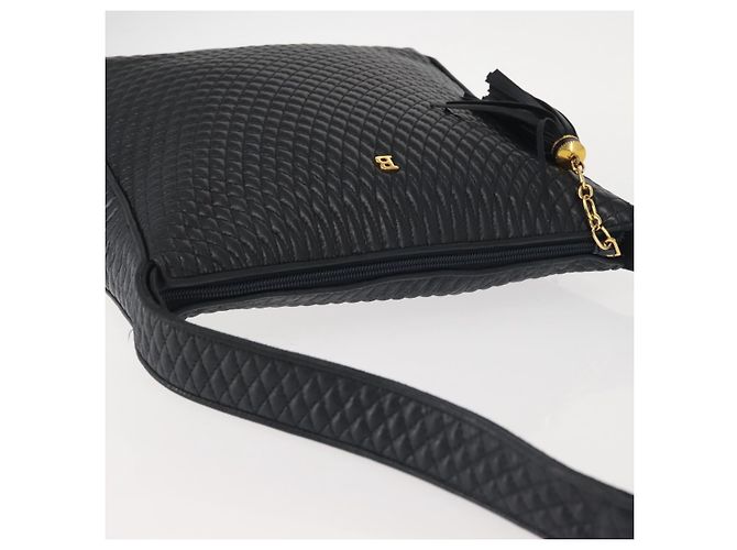 Bally Borsa a Spalla in Pelle Blu Navy Oro Auth BA5894 D'oro - vista 6