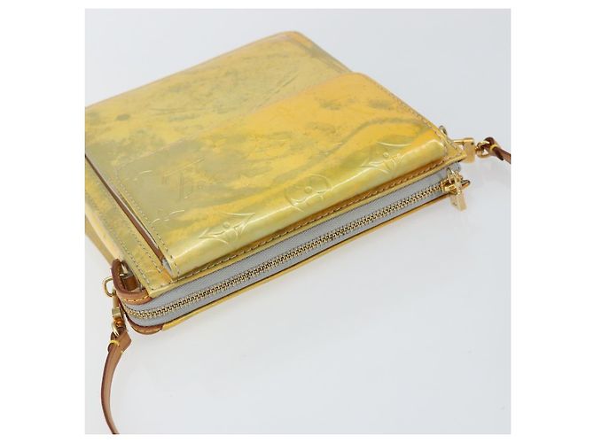 LOUIS VUITTON Bolsa de Accesorios Motto Monogram Vernis Gris M91030 LV Auth 142835 - vista 6