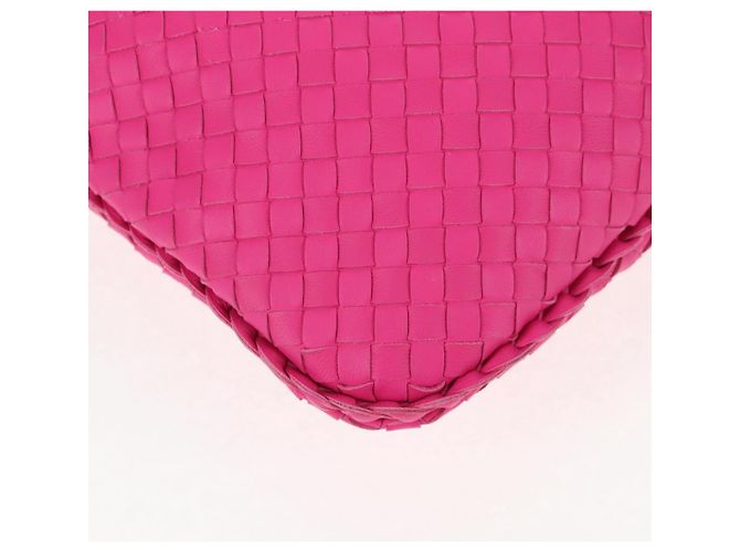 Autre Marque BORSA Hobo INTRECCIATO IN PELLE ROSA ARGENTO AUTH 143824V - vista 11