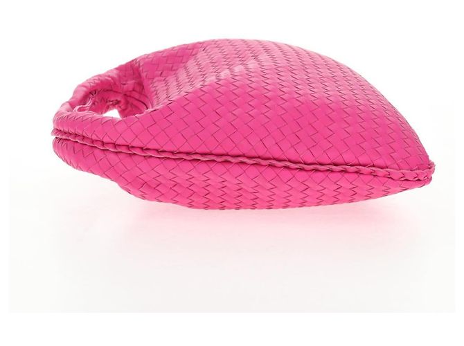 Autre Marque BORSA Hobo INTRECCIATO IN PELLE ROSA ARGENTO AUTH 143824V - vista 4