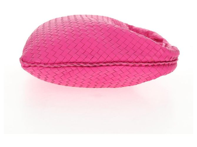 Autre Marque BORSA Hobo INTRECCIATO IN PELLE ROSA ARGENTO AUTH 143824V - vista 5