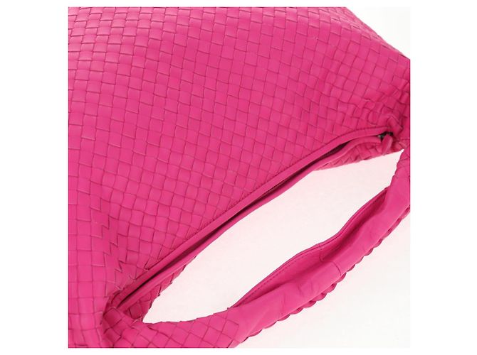 Autre Marque BORSA Hobo INTRECCIATO IN PELLE ROSA ARGENTO AUTH 143824V - vista 6