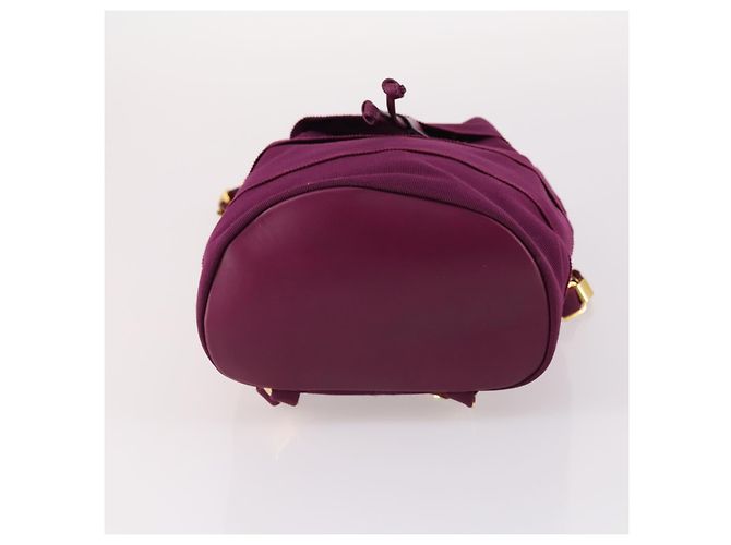 Zaino in tela Salvatore Ferragamo con catena viola e oro Auth gh681 D'oro Porpora - vista 9