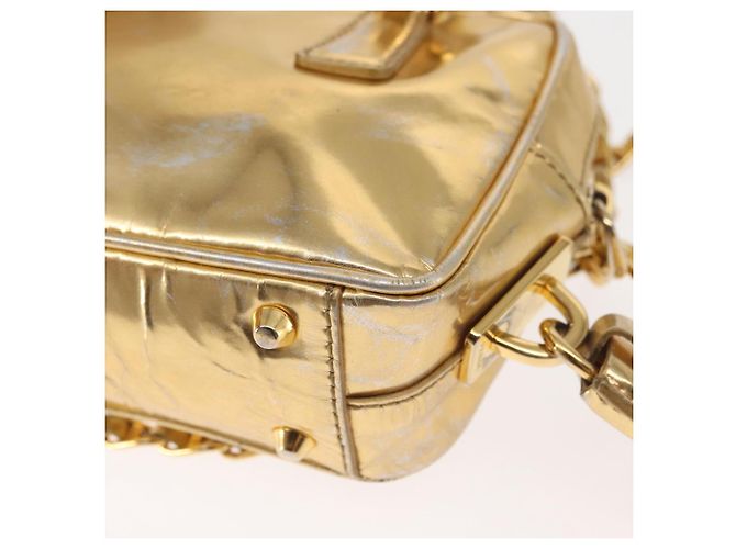 PRADA Borsa a mano in pelle 2 in 1 Oro Auth 142998 D'oro - vista 15