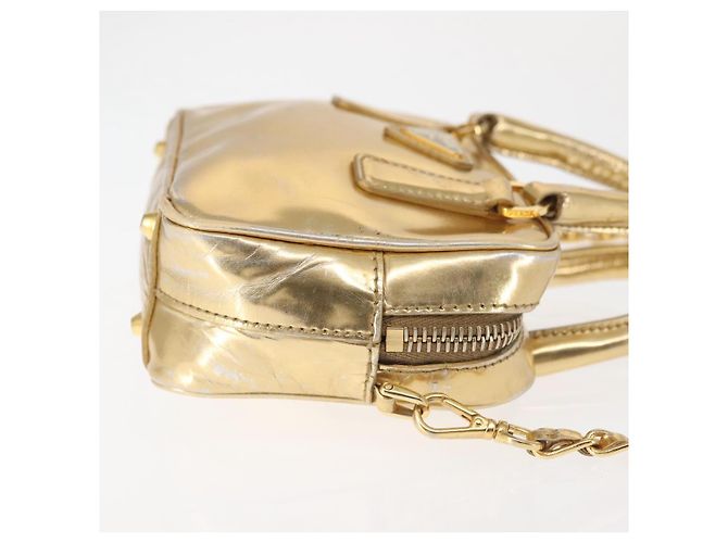 PRADA Borsa a mano in pelle 2 in 1 Oro Auth 142998 D'oro - vista 4
