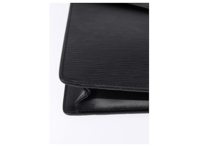LOUIS VUITTON Epi Porta Documenti a Tracolla Nera M54462 LV Auth BA6261 Nero - vista 16
