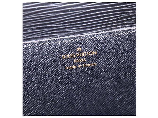 LOUIS VUITTON Epi Porta Documenti a Tracolla Nera M54462 LV Auth BA6261 Nero - vista 21