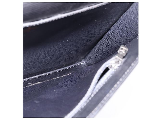 LOUIS VUITTON Epi Porta Documenti a Tracolla Nera M54462 LV Auth BA6261 Nero - vista 22