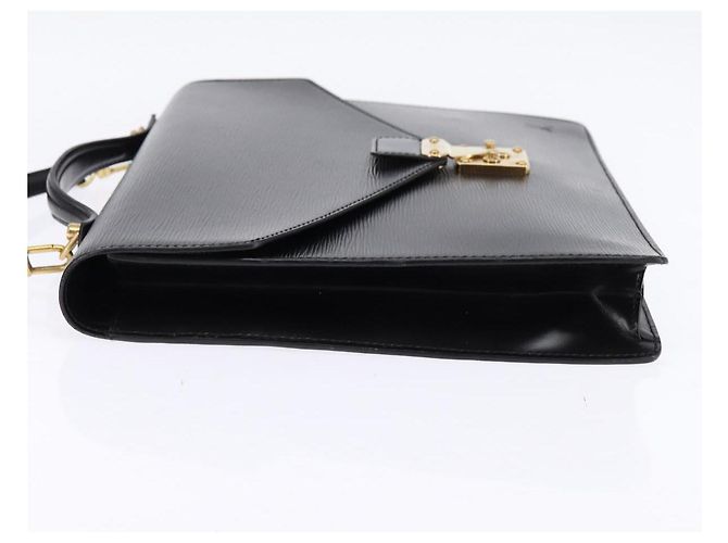 LOUIS VUITTON Epi Porta Documenti a Tracolla Nera M54462 LV Auth BA6261 Nero - vista 3
