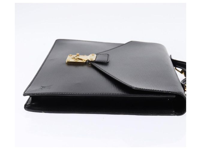 LOUIS VUITTON Epi Porta Documenti a Tracolla Nera M54462 LV Auth BA6261 Nero - vista 4
