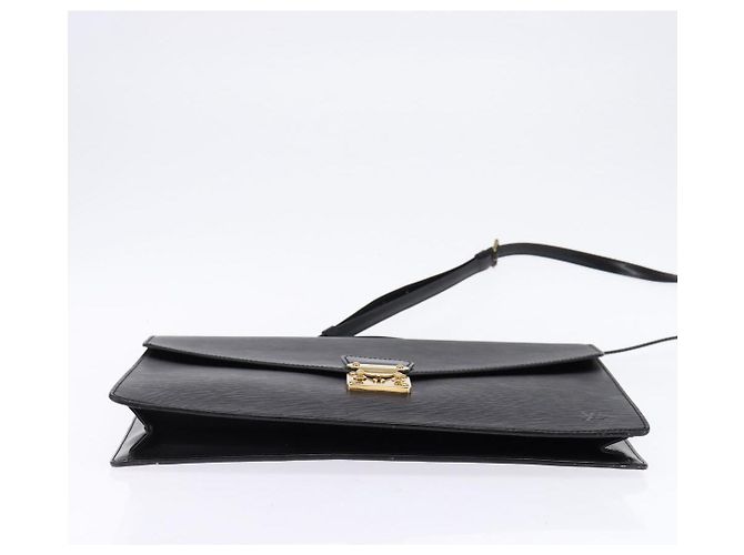LOUIS VUITTON Epi Porta Documenti a Tracolla Nera M54462 LV Auth BA6261 Nero - vista 5