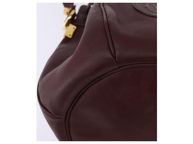 Cartier Borsa a Spalla Must Line in Pelle Bordeaux Oro Auth BA6388 D'oro Bordò - vista 12